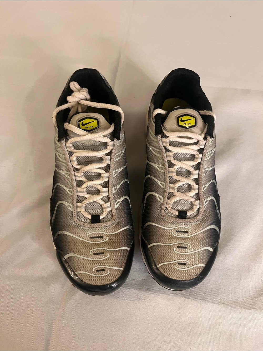 Nike Men’s Sneakers in Gray, Black and Yellow Accents